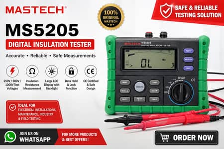 Digital Insulation Resistance Tester Mastech MS5205 | 0~1000V