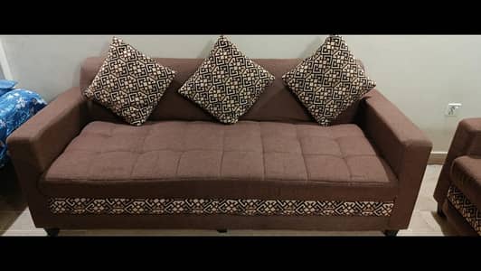 5+2 Seater sofa set available, brown colour. Immaculate condition
