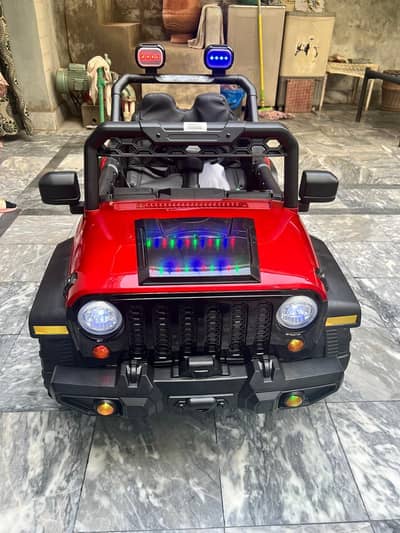Luxury Red Kids Electric Jeep | Battery Ride-On Car for Kids