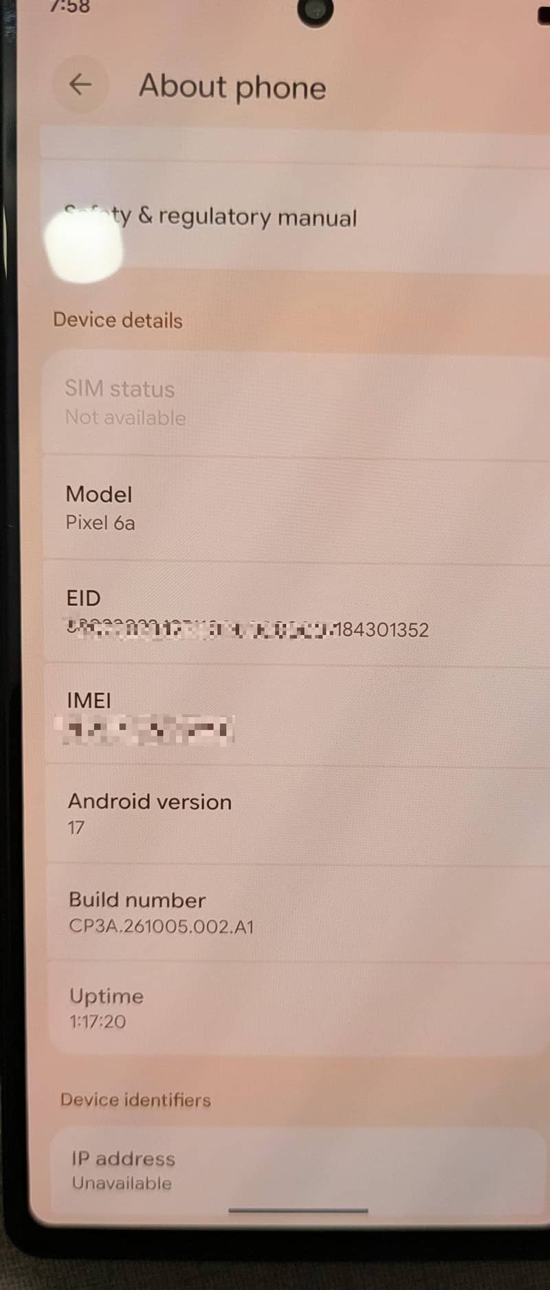 Google Pixel 6a 0