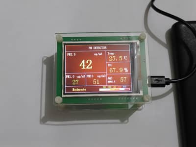 Air quality monitor Aqi pm2.5 pm1.0 temperature