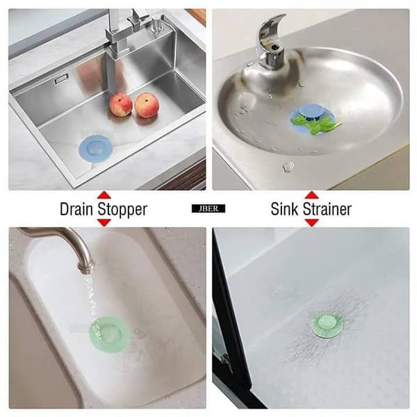 T   Silicone Hair Sink Flex Strainers Drainer Kitchen Bathroom Anti-Clogging Filter Sundry Catchers Floor Drain Cover Tool Accessory Basin Stopper