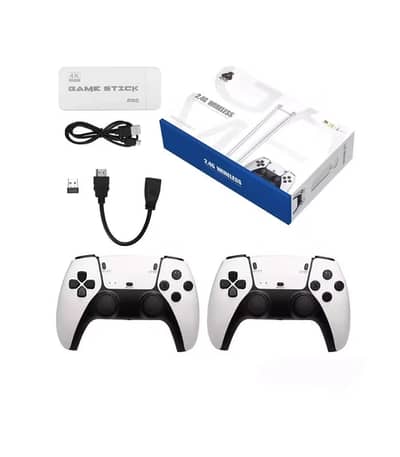 M15 Game Stick 4K Console 64GB with Dual 2.4G Wireless Controllers