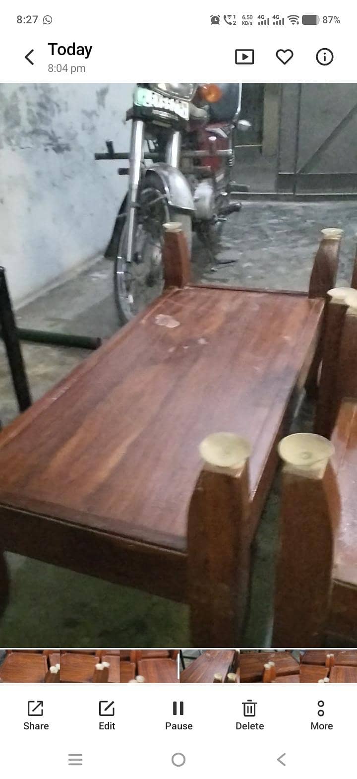 تین لکڑی کے ٹیبل 0