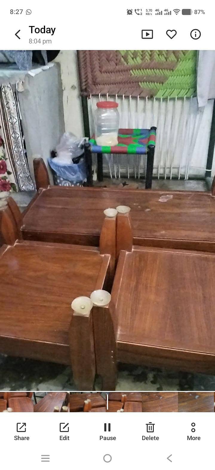 تین لکڑی کے ٹیبل 2
