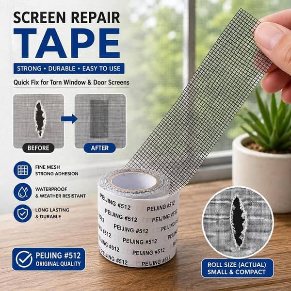 Self Adhesive Screen Mesh Window Repair Tape