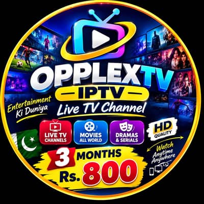 OPPLEXTV IPTV | 3 Months Package Rs. 800