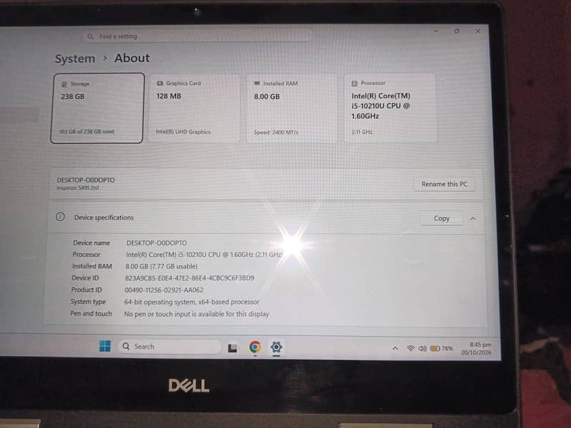 Dell core i5 10th Generation 4