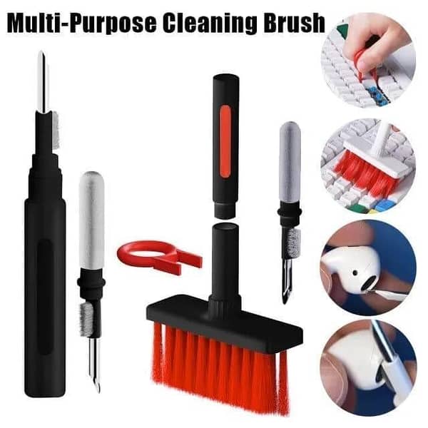 T  5 in 1 Super Screen Cleaning Kit for lcd , camera lens , mobile screen, laptop with Cloth Brush cleaning