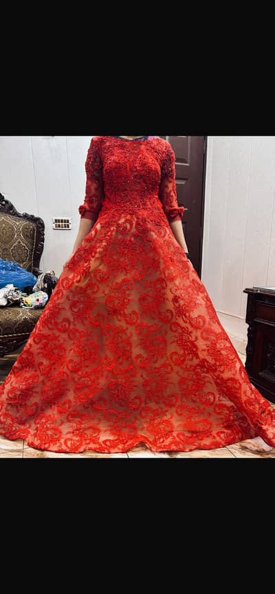 Brand New Red Tail Gown Never Worn - 20000 Buying