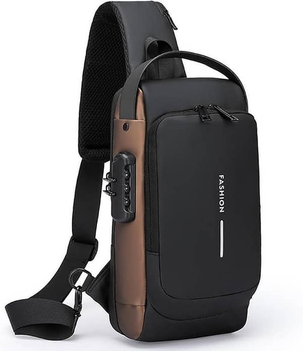 Chest Bag Multifunction Crossbody Sport Running Travel Sling Pack Anti theft USB Charge Shoulder Messenger Pack Luxury Brand Men