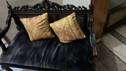 7 seater wooden sofa set
