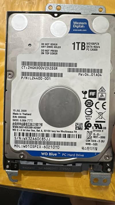 WD 1TB Laptop HDD Slim Drive