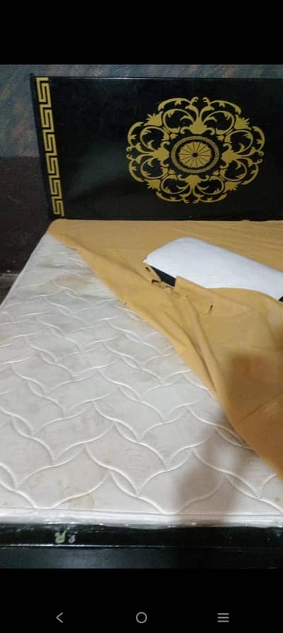 bed with mattress
