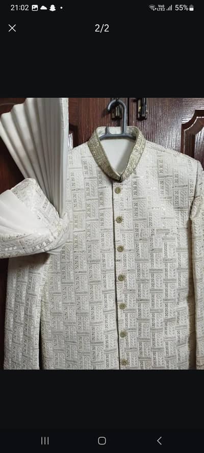 good condition beautiful embolised sherwani