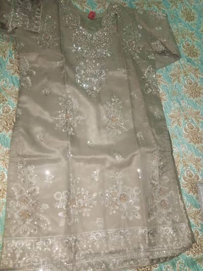 Bin Abid Brand New organza dress large size chest 23 with receipt