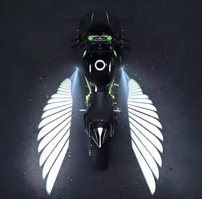 Angel Wings LED Bike Light for Cars ,Motorcycles & Bikes