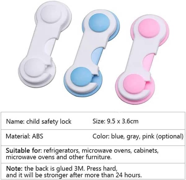T  Pack Of 2 Child Baby Safety Locks Drawer Cabinets Fridge Locks Furniture Blockers Doors Baby Safety Lock Security Toddler Safety
