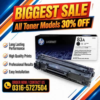Biggest Sale 30% OFF - All Toner Models Available