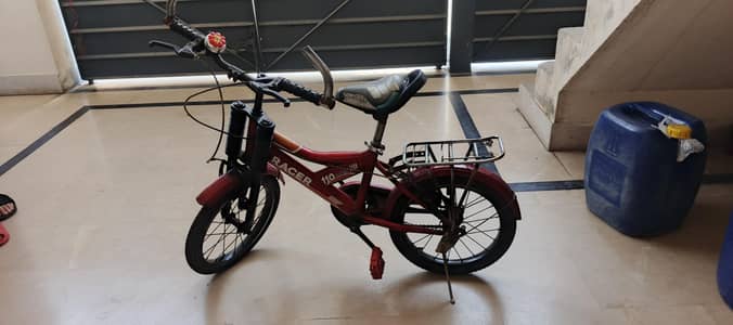 Used bicycle in red colour