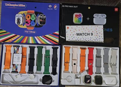 7 straps smart watch T24 Watch 9 Ultra