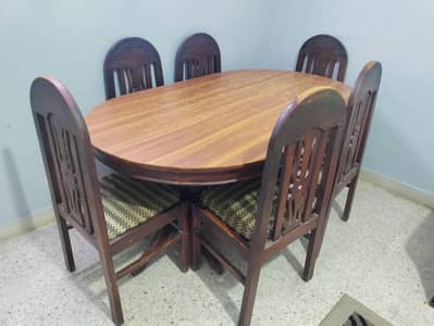 Wooden dining table