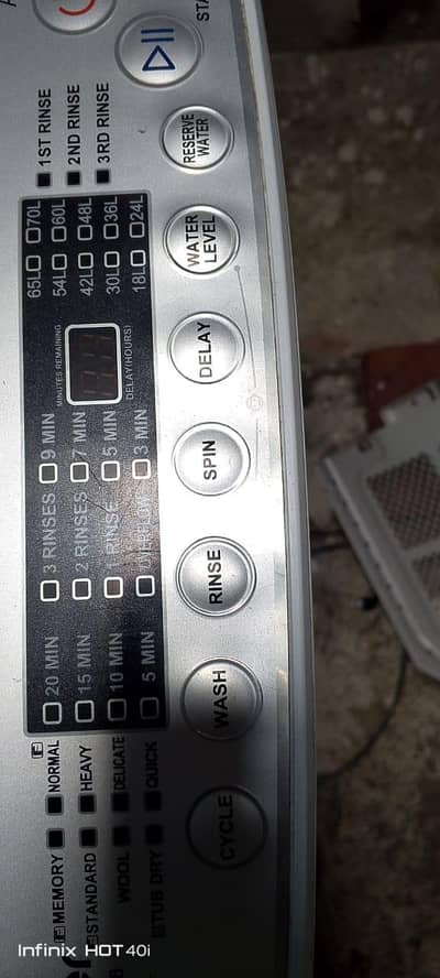 Haier full automatic machine only o e time used. no fault no repair.