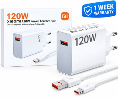 Xiaomi 120W EU Plug QC3.0 Fast Quick Wall Charger with Cable