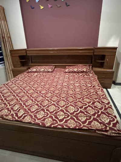 wooden bed