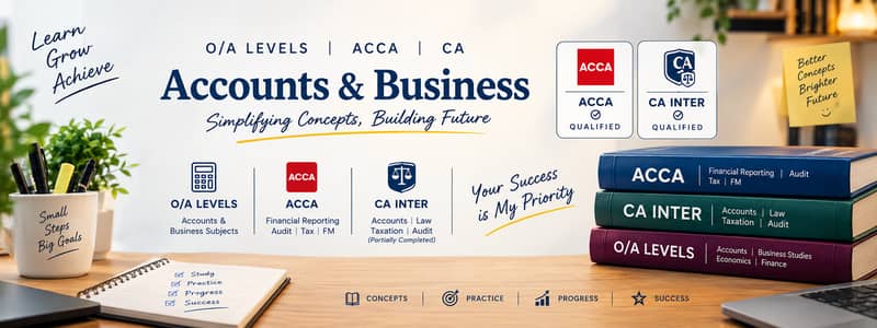 ACCA, CA, O/A Levels home tutor