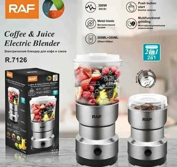 RAF 2-in-1 Electric Coffee Grinder and Juice Blender