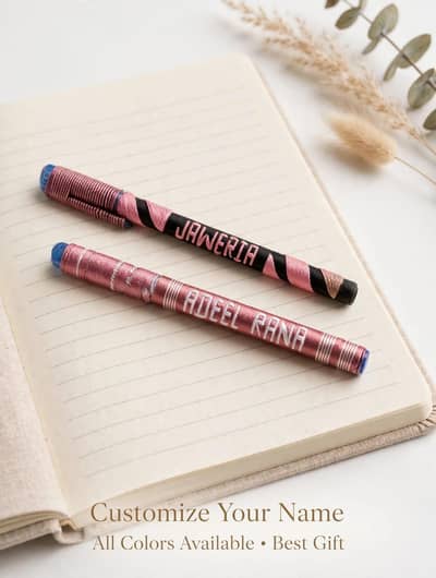 customize your name and color pens handmade at home