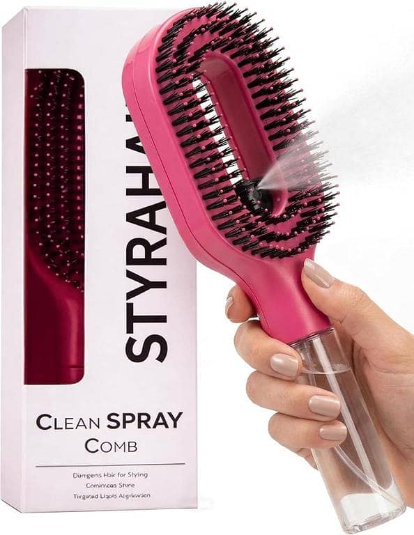 Foreign Trade Hot-Selling Styrahair Spray Comb, Multi-Functional Hair Smoothing Comb, Anti-Fly Hair, Anti-Static Comb