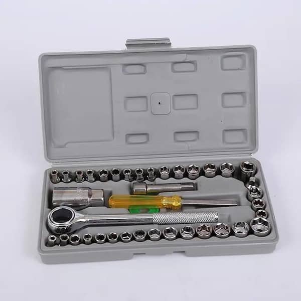 T  40Pcs Household Sets Household Tools Repair Auto Repair Hardware Tools Kit