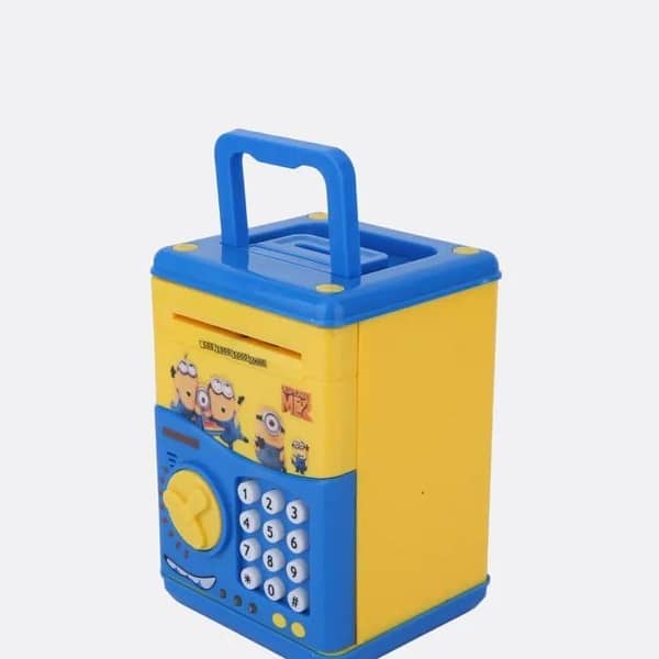 T   Cartoon Saving Kids Money Boxes Smart Telephone Booth Password Money Piggy Bank With Cute Design