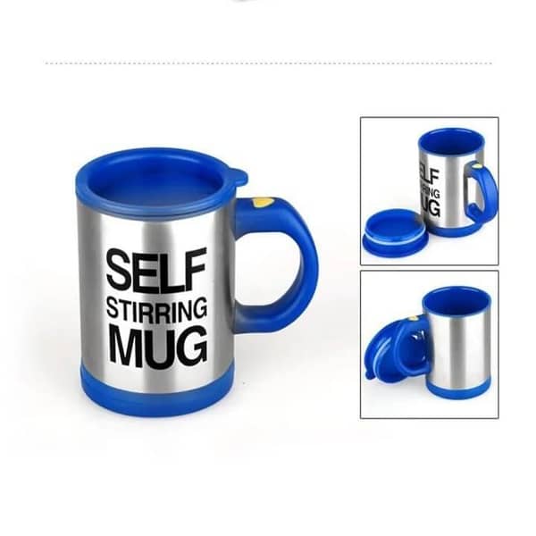 T   Coffee Mug Creative Stainless Steel Self Stirring With Lid Automatic Mixing Lazy Insulated Cup