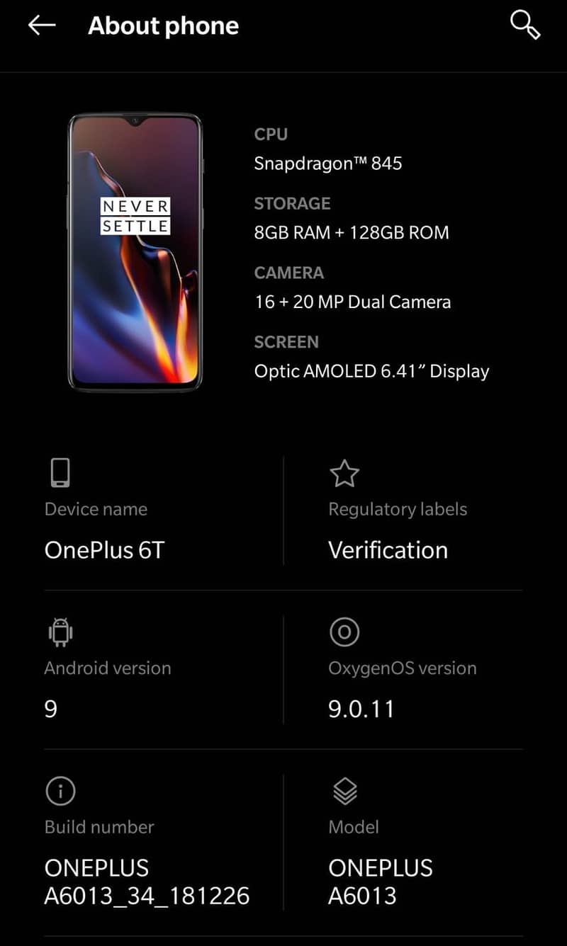 One Plus 6T 2