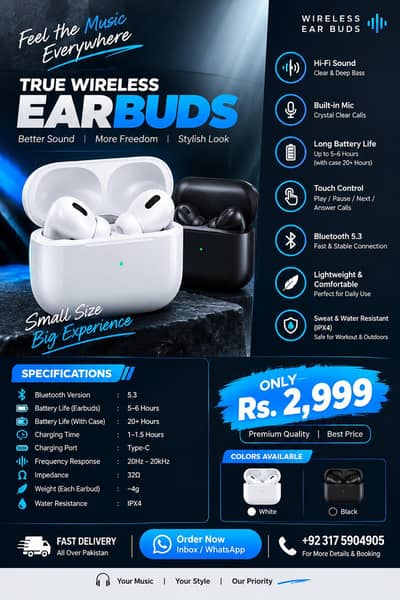 Best ear buds for sale message me on 03175904905
