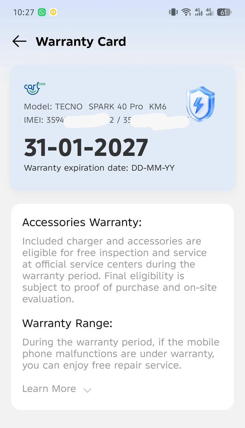 Tecno Spark 40 pro 6