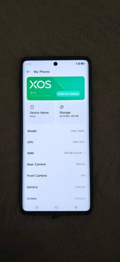 Infinix hot 50 pro plus 8gb 256gb mobile only.