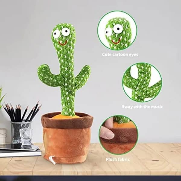 T  Colorful Funny Electric Dancing and Talking Cactus toy For Kids