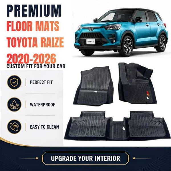 Car TPE Floor Mat - Toyota Raize 2020-2026 -Wear-Resistance Anti-Skid Heavy-Duty
