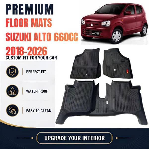 Car TPE Floor Mat - Suzuki Alto 660CC 2018-2026 -Wear-Resistance Anti-Skid Heavy-Duty