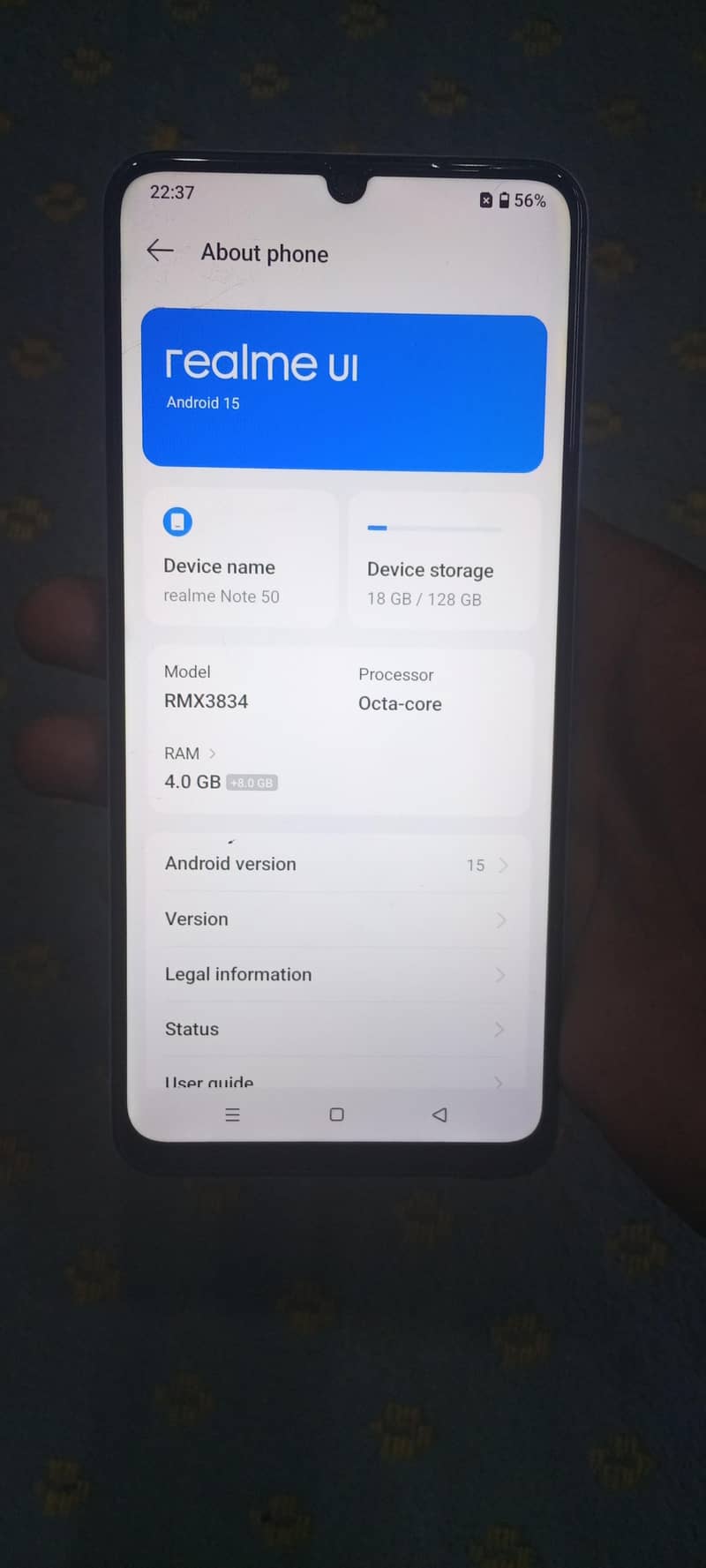 Realme Note 50 0