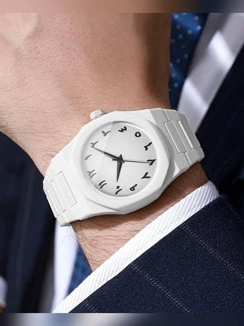 White Aura Wrist Watch Lightweight Fashion Watch with Butterfly Lock Classic Watch