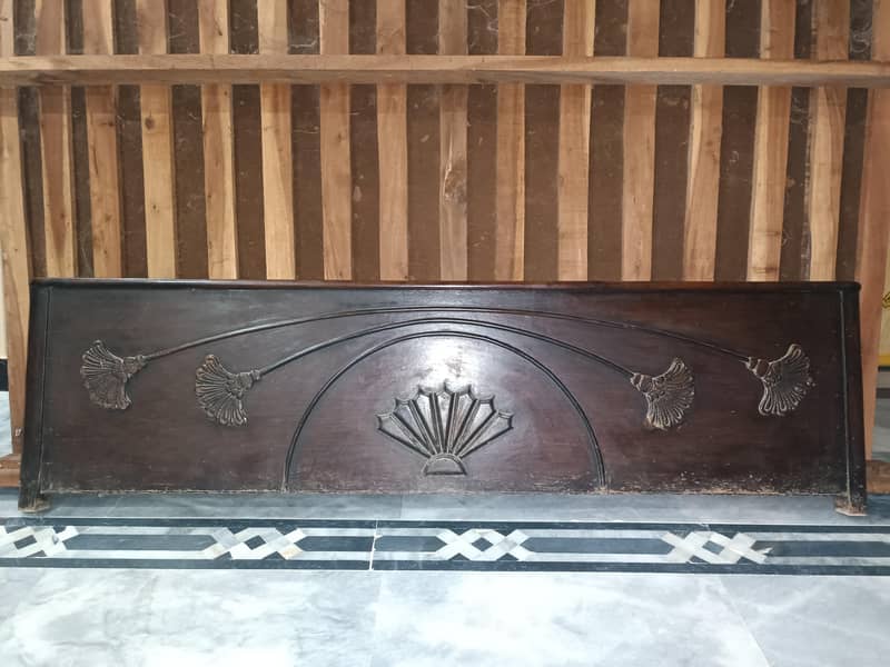 solid wooden double bed 1