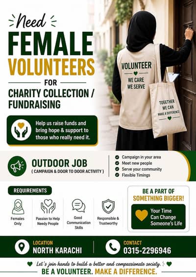 Need female volunteers for Welfare NGO