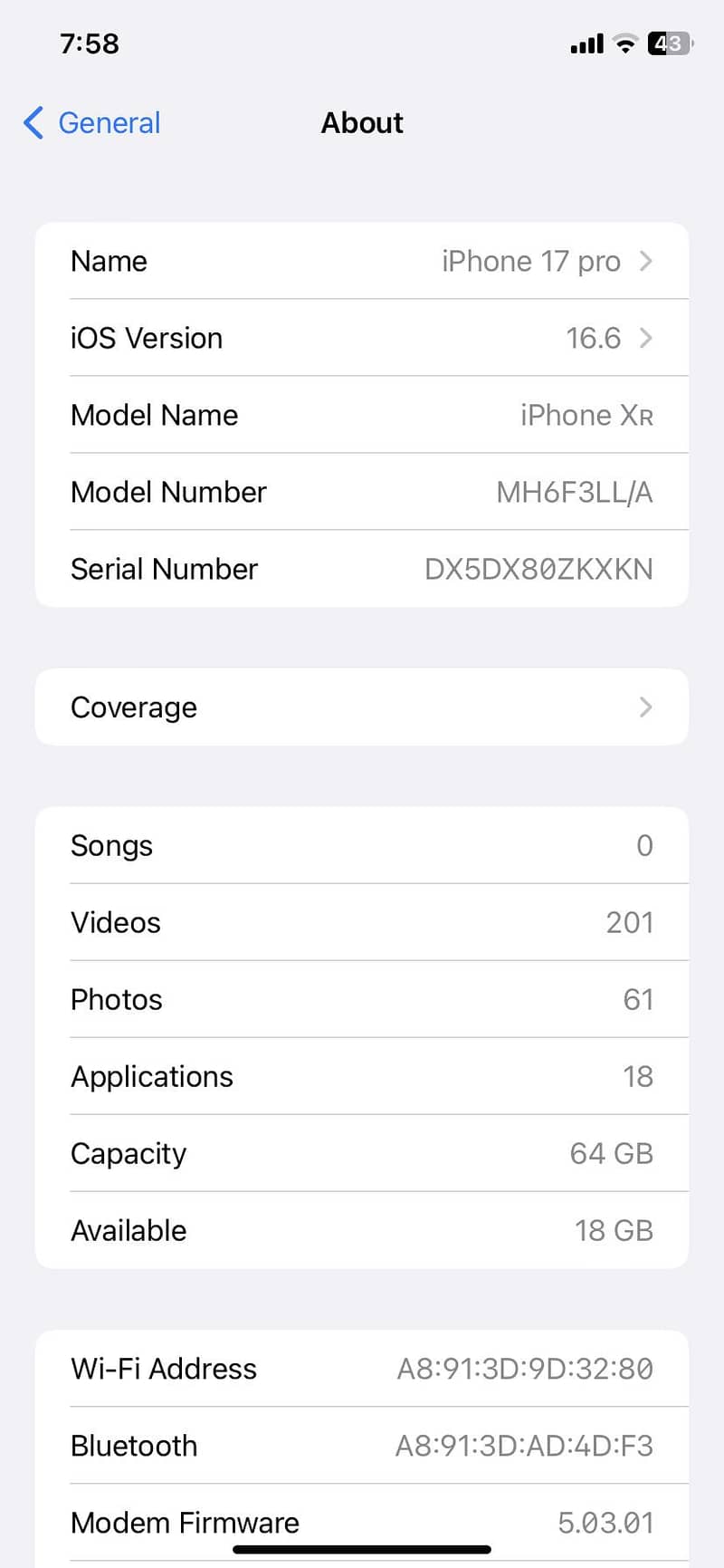 Apple iPhone XR 0