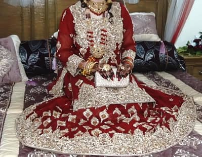 Bridal Barat Lehenga with Shirt and Dopatta for Sale