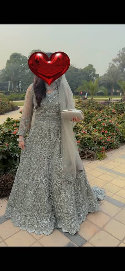 Silver Grey Maxi bridal Dress from Dimple UAE